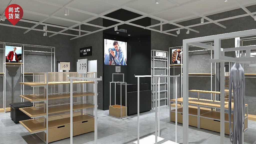 潮美汇化妆品柜精品展示货架伶俐饰品百货货架