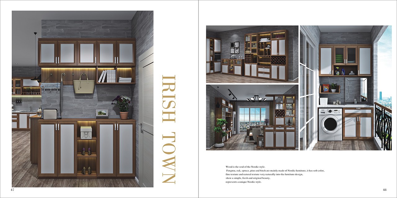 郑州定制衣柜板式家具彩页实木橱柜木门图册设计印刷