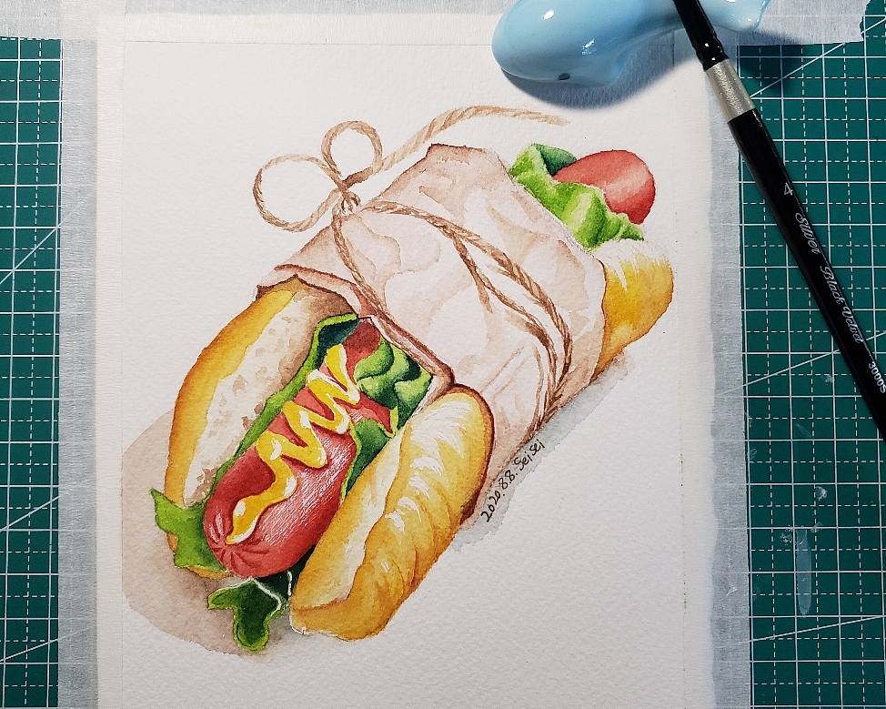 一个热狗🌭（图ZMjI1NzI5NTA0） - 绘画 - 站酷设计师小珊Seisei原创素材 - 站酷ZCOOL