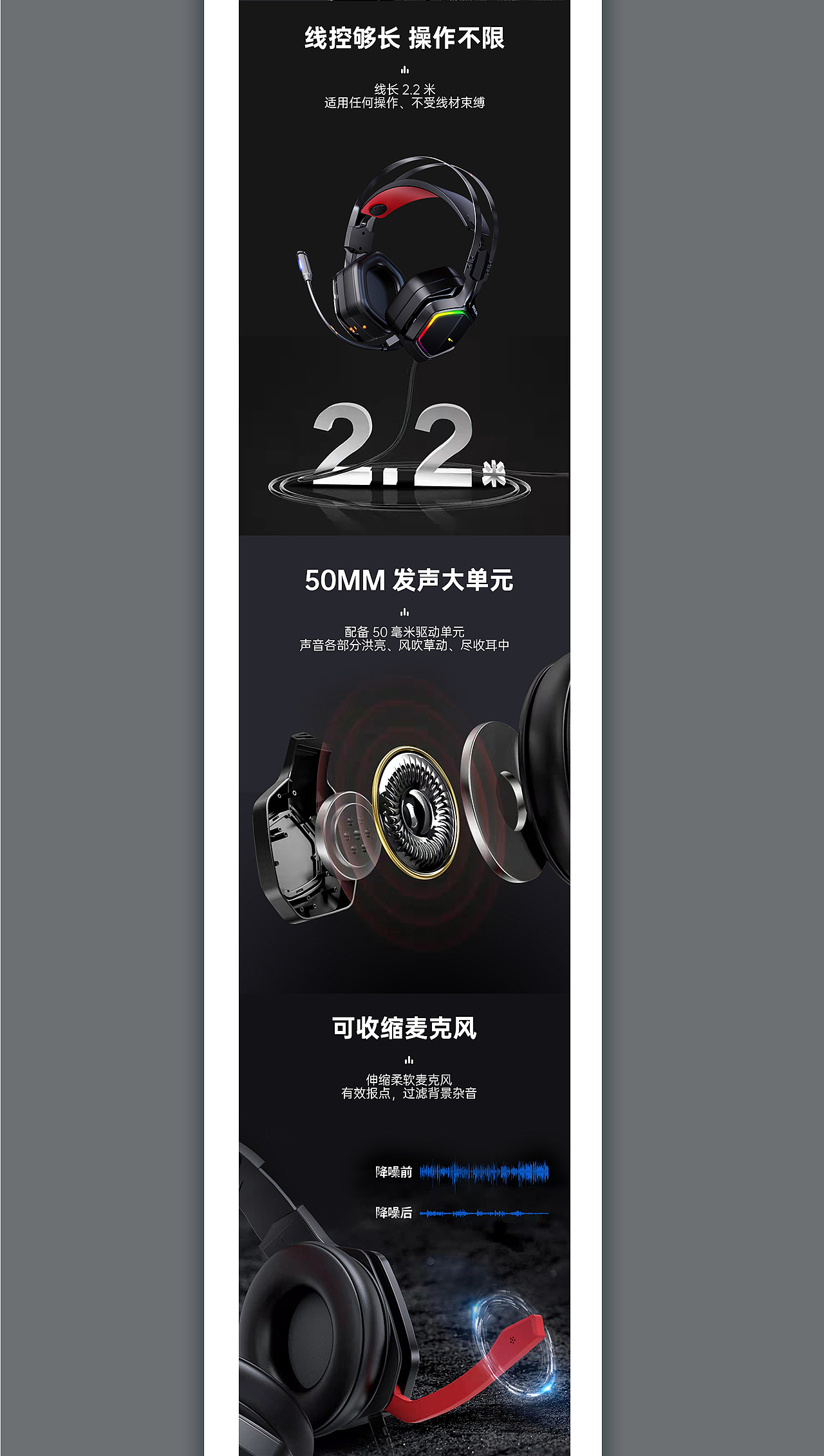 飞利浦耳机-详情页展示（图ZMjkzNDI1NzQ4） - 电商 - 站酷设计师这里是蓝桉原创素材 - 站酷ZCOOL