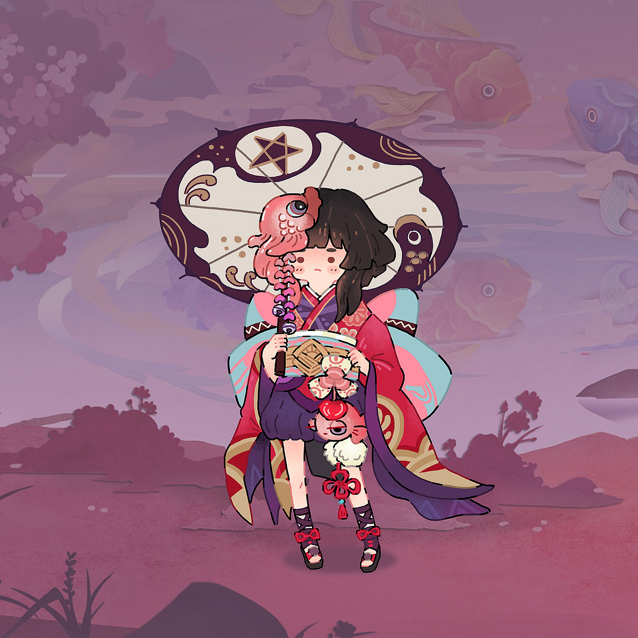 阴阳师软萌式神（图ZNzQ0NzIxMjA=） - 商业插画 - 站酷设计师小花栗子原创素材 - 站酷ZCOOL