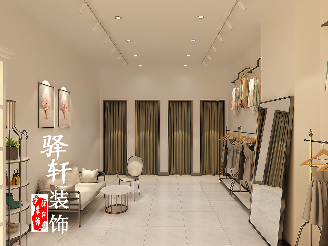 服装店装修_合肥万达金街服装展厅装修设计效果图鉴赏（图ZMTczMzM4MDU2） - 家装设计 - 站酷设计师yx_18225832672原创素材 - 站酷ZCOOL