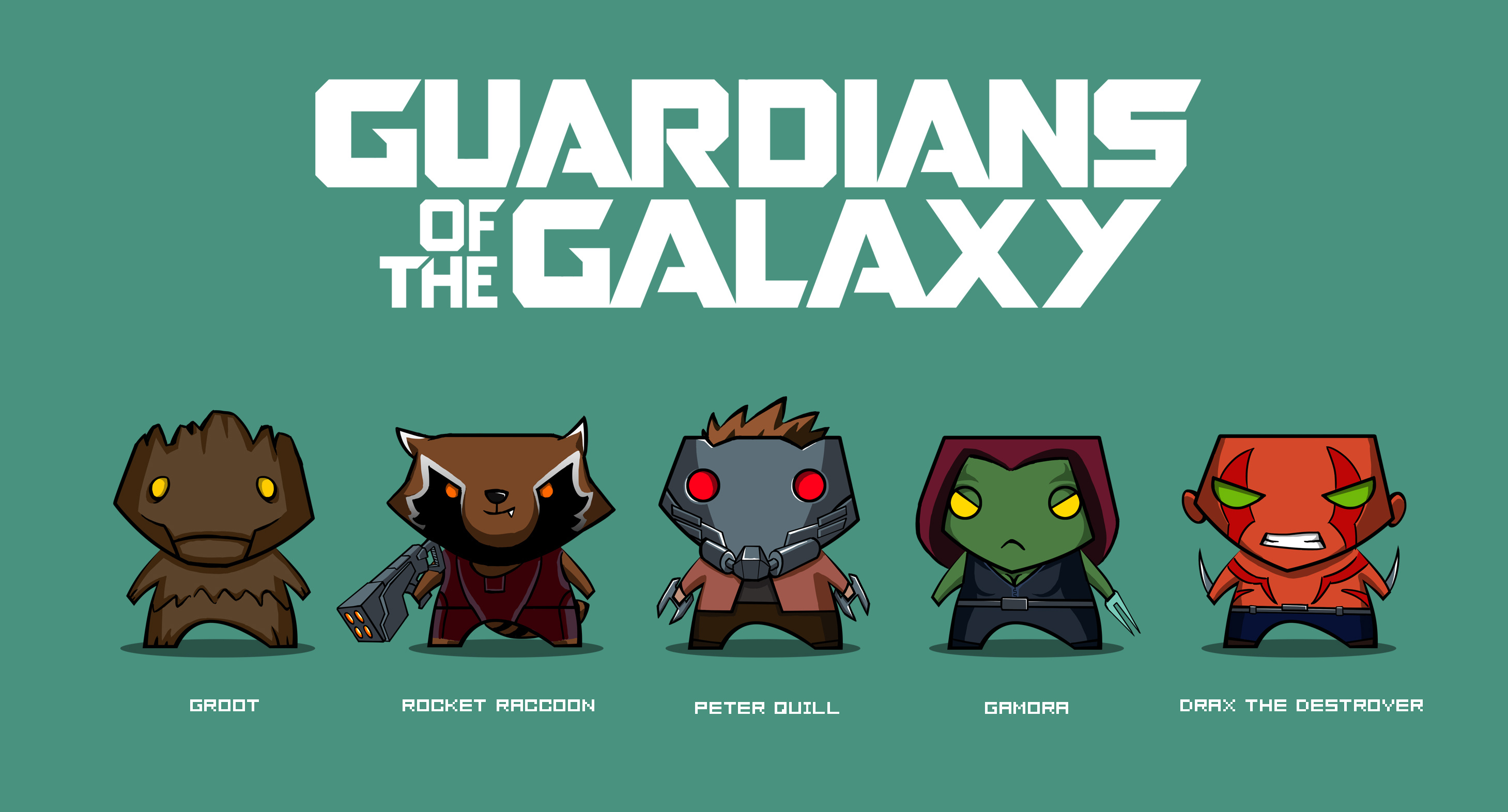 《银河护卫队》q版海报