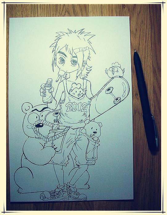 手绘碳素笔卡通（图ZOTA4NDYzNg==） - 商业插画 - 站酷设计师xu66568886原创素材 - 站酷ZCOOL