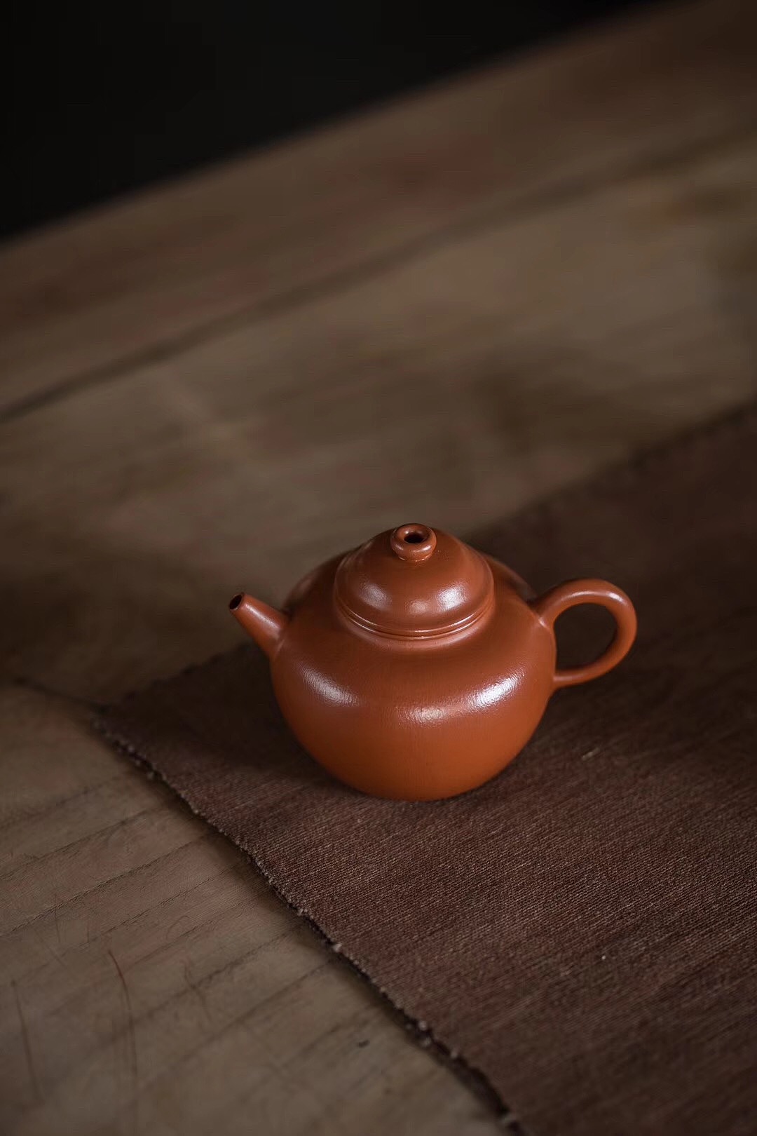 紫砂壶大彬圈钮朱泥