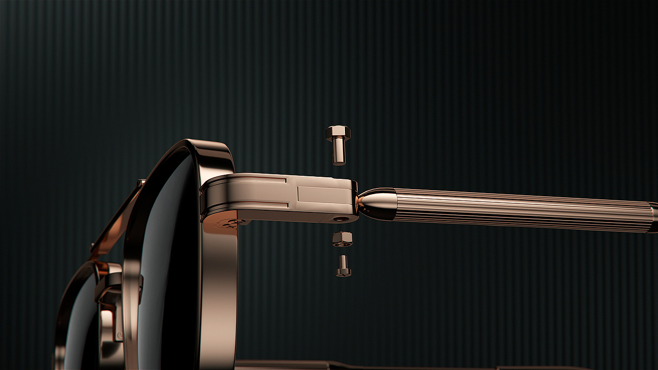 C4D暗调眼镜产品动画