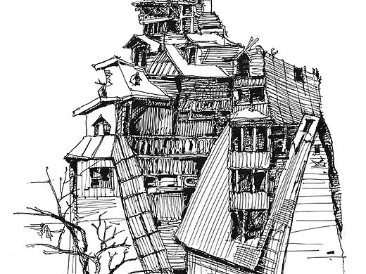 臨摹的房子（個人主頁-ZMjE0ODUzNDA=） - 繪畫 - 站酷設(shè)計師五知原創(chuàng)素材 - 站酷ZCOOL