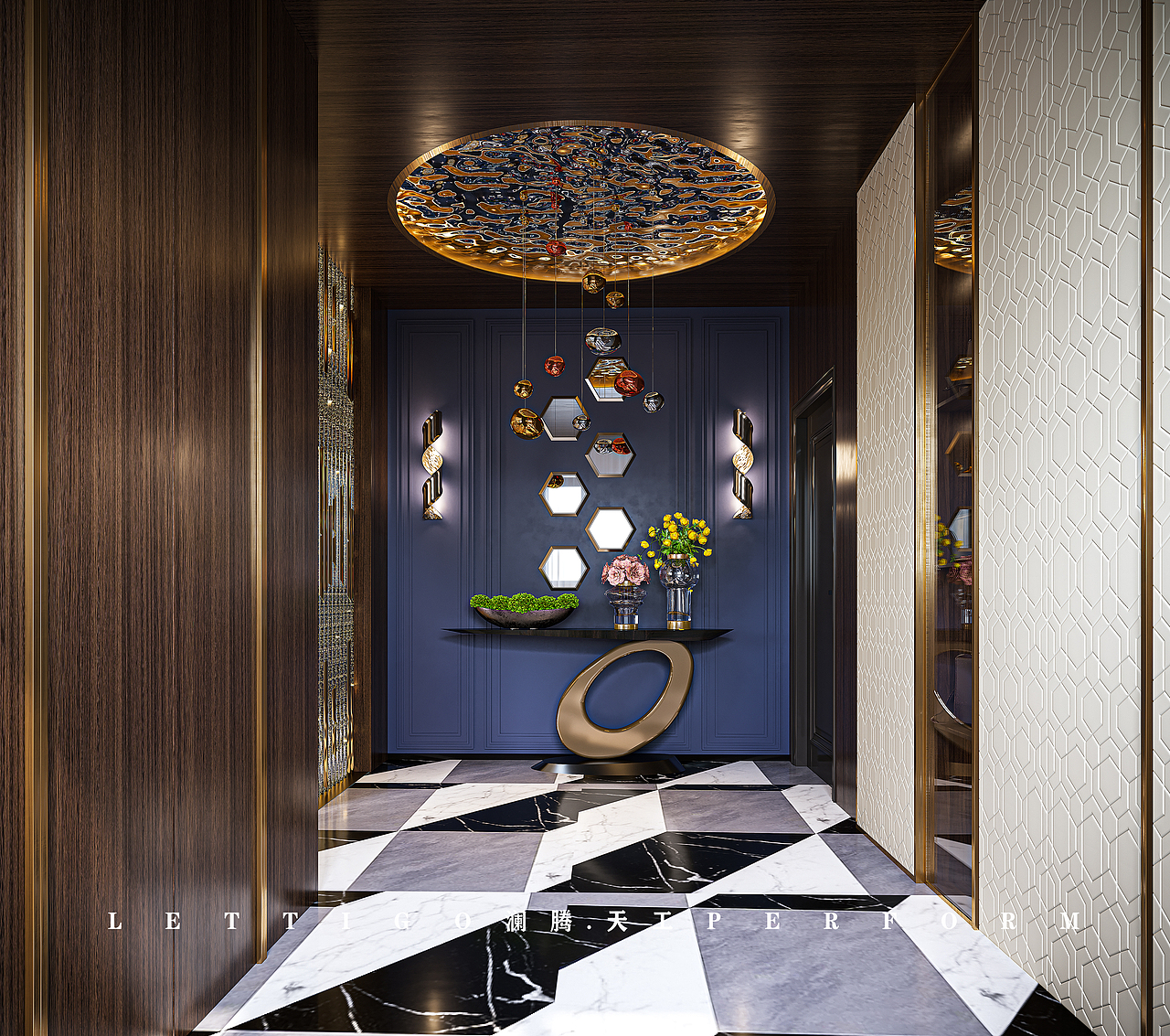 一个极具都市品质的高端港式轻奢空间（图ZMzEyMTcyNjM2） - 家装设计 - 站酷设计师DesignerZtt186原创素材 - 站酷ZCOOL