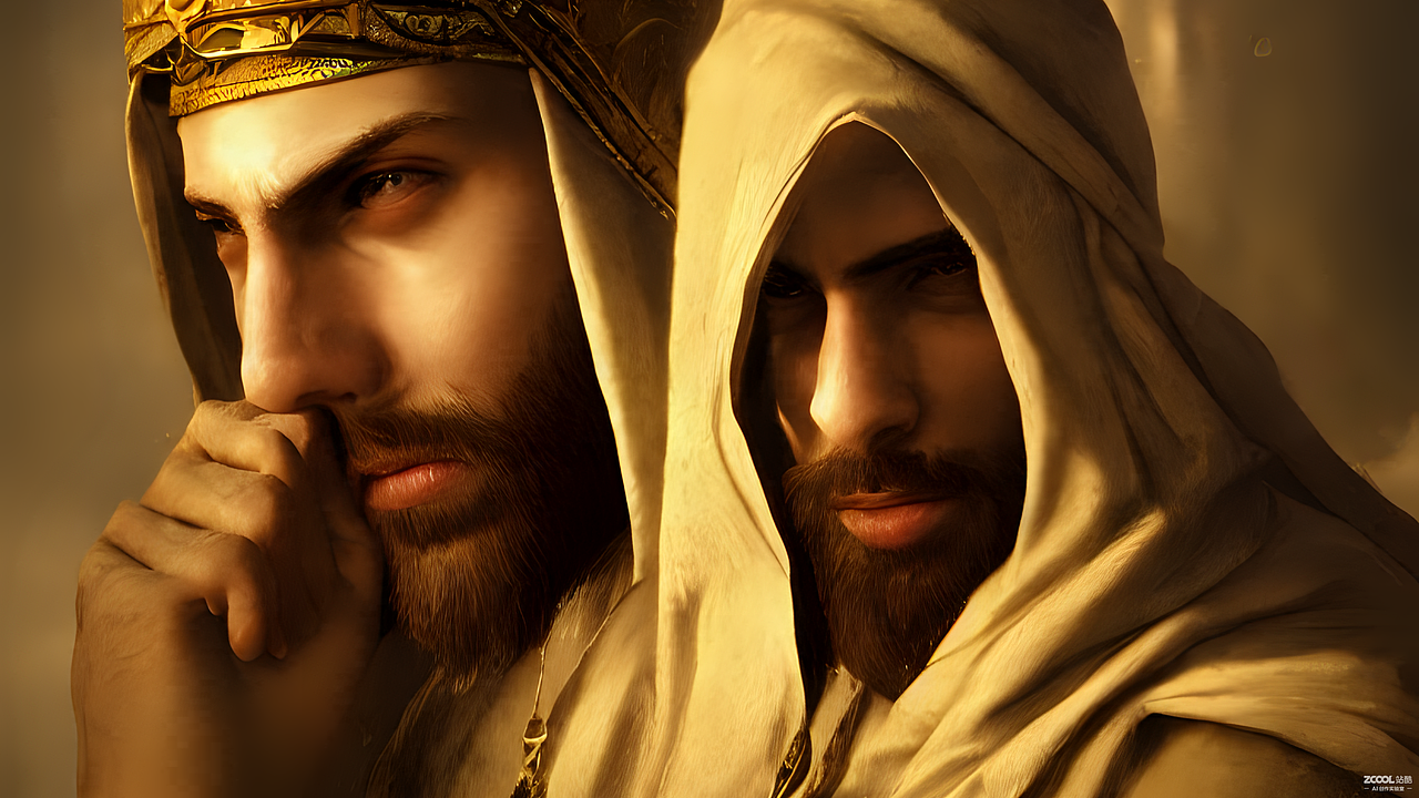 #AI创作实验室#天子与人王（图ZMzIwNTkxNjUy） - AI作品 - 站酷设计师道明来了原创素材 - 站酷ZCOOL