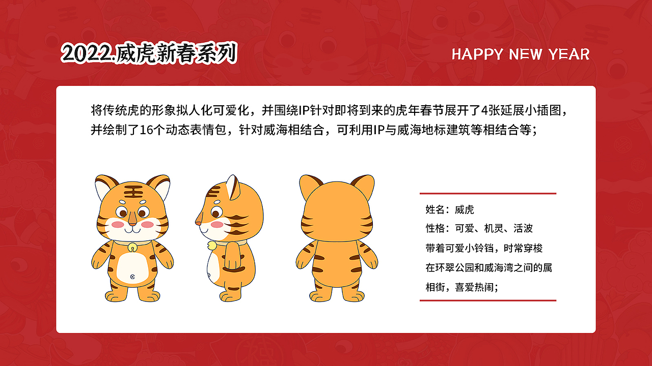 2022虎虎IP新年插画红包