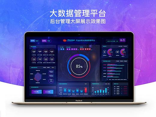 大数据后台管理系统首页大屏展示界面