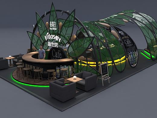 维他奶咖啡大师豆奶线下展位设计