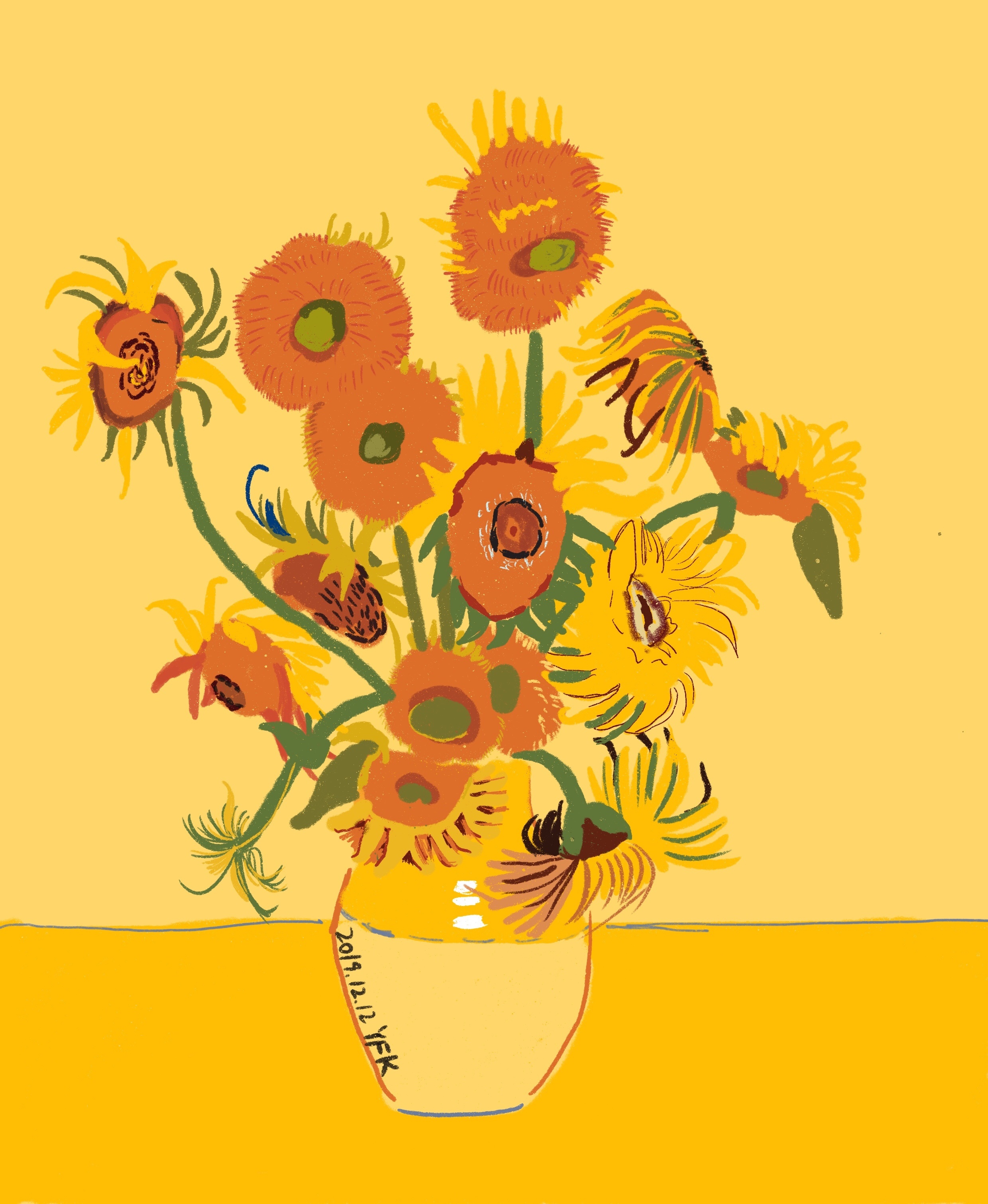 希望,向日葵|插画|插画习作|触石兴云 - 临摹作品 - 站酷 (zcool)