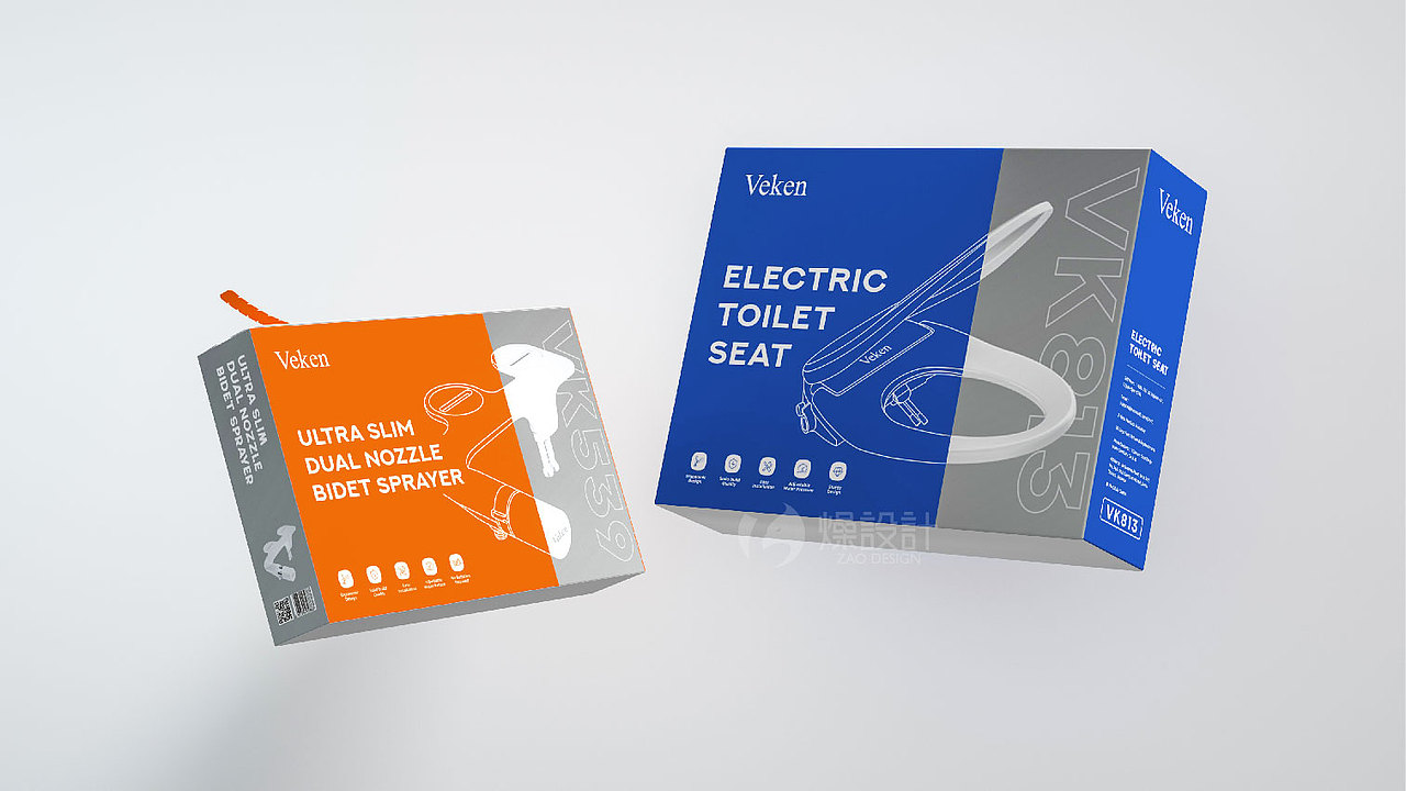 包装｜Veken智能马桶盖-Treasures for a stylish home