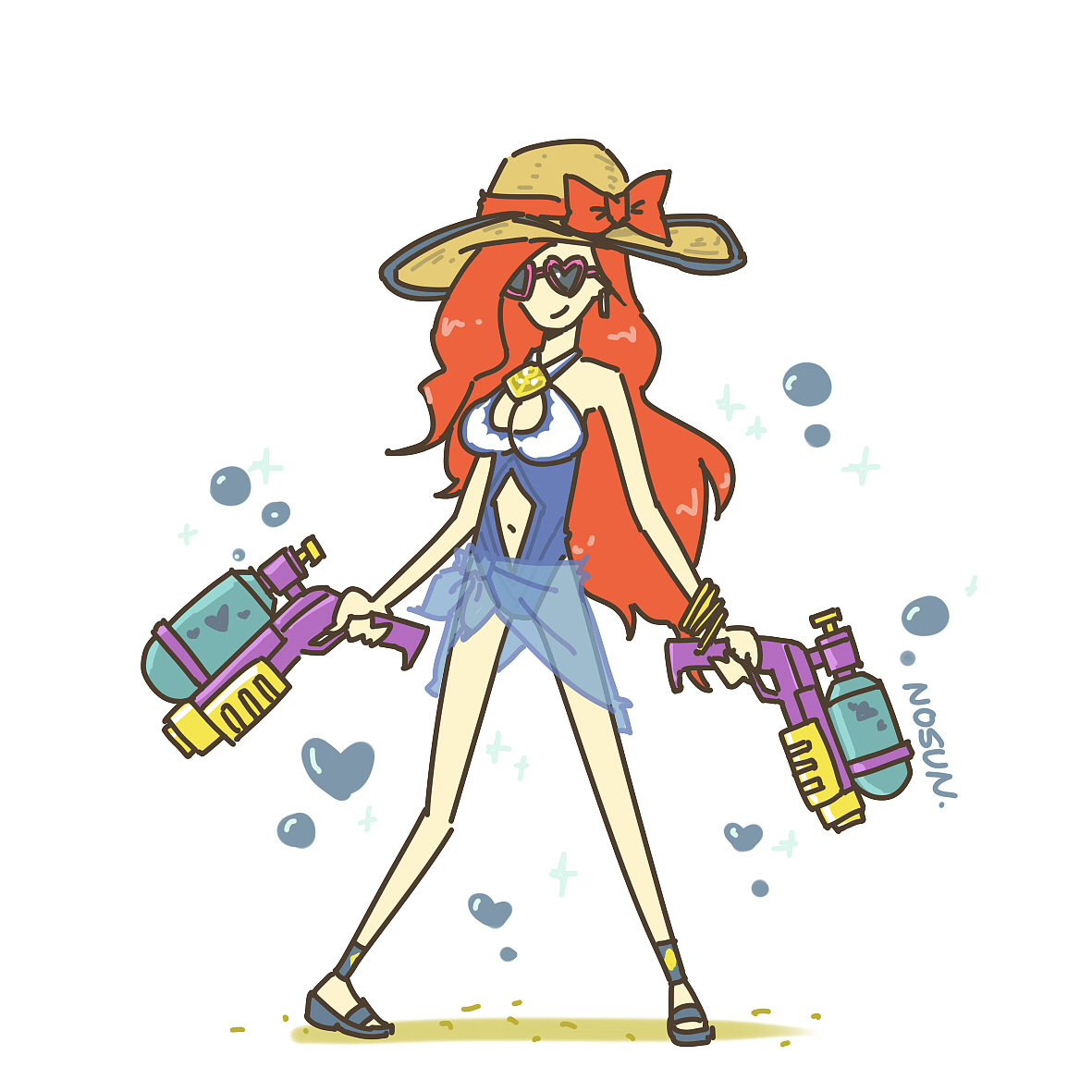 LOL泳池派对（图ZMTI3NDg4Nzgw） - 创作习作 - 站酷设计师nosun123原创素材 - 站酷ZCOOL