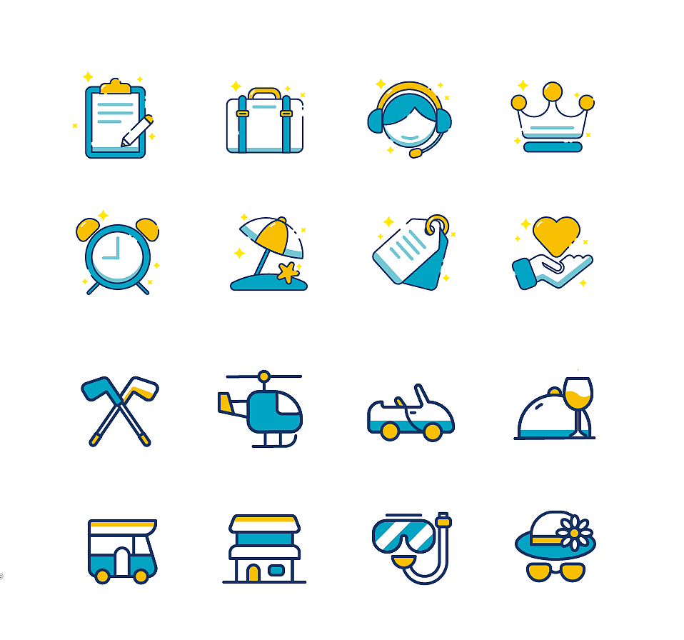 旅游系列图标（图ZMTA3OTg0OTk2） - 图标 - 站酷设计师沉默是静原创素材 - 站酷ZCOOL