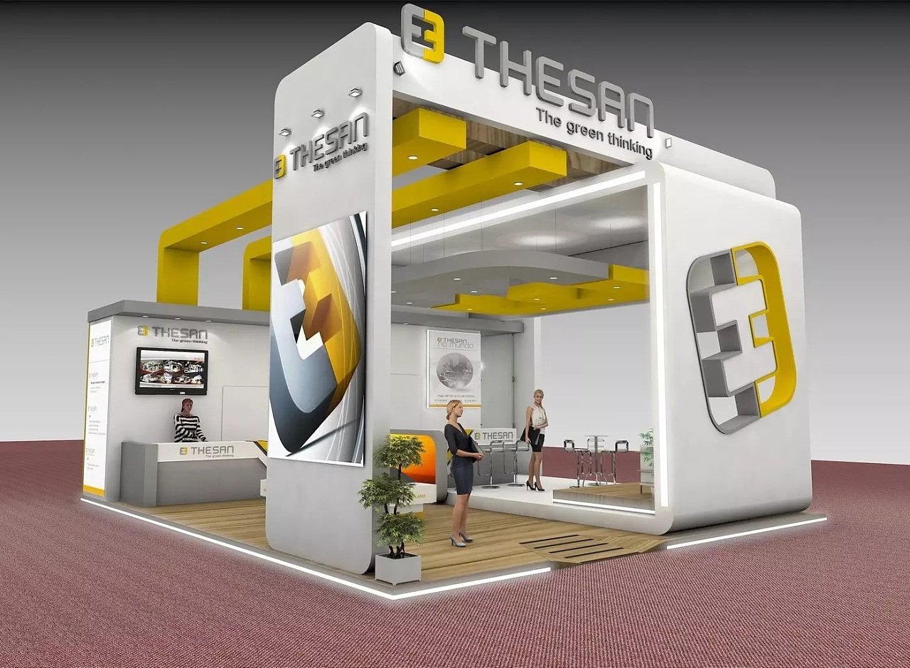 展位展会展台展览展点工装家装快闪店3d效果图设计