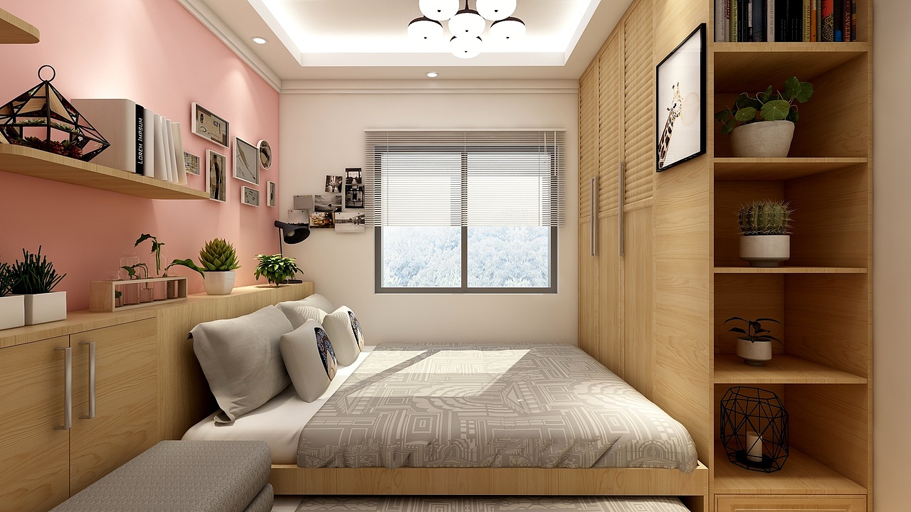  br>依照业主的要求,在卧室设计了子母抽屉床,可以方便有更多人的时候