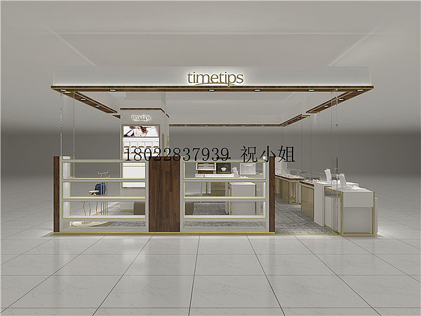 华贸天地大型商场泰堤丝珠宝展柜设计效果图片