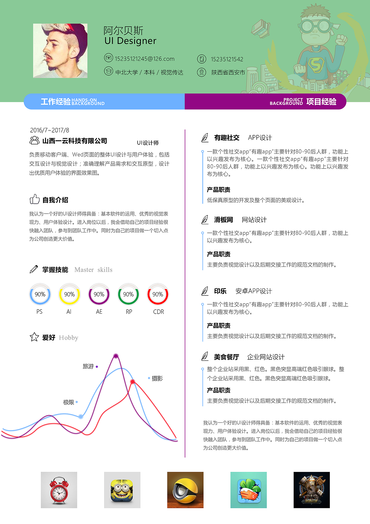 设计师简历（图ZODgyOTQ0NjA=） - 其他平面 - 站酷设计师阿尔贝丝原创素材 - 站酷ZCOOL