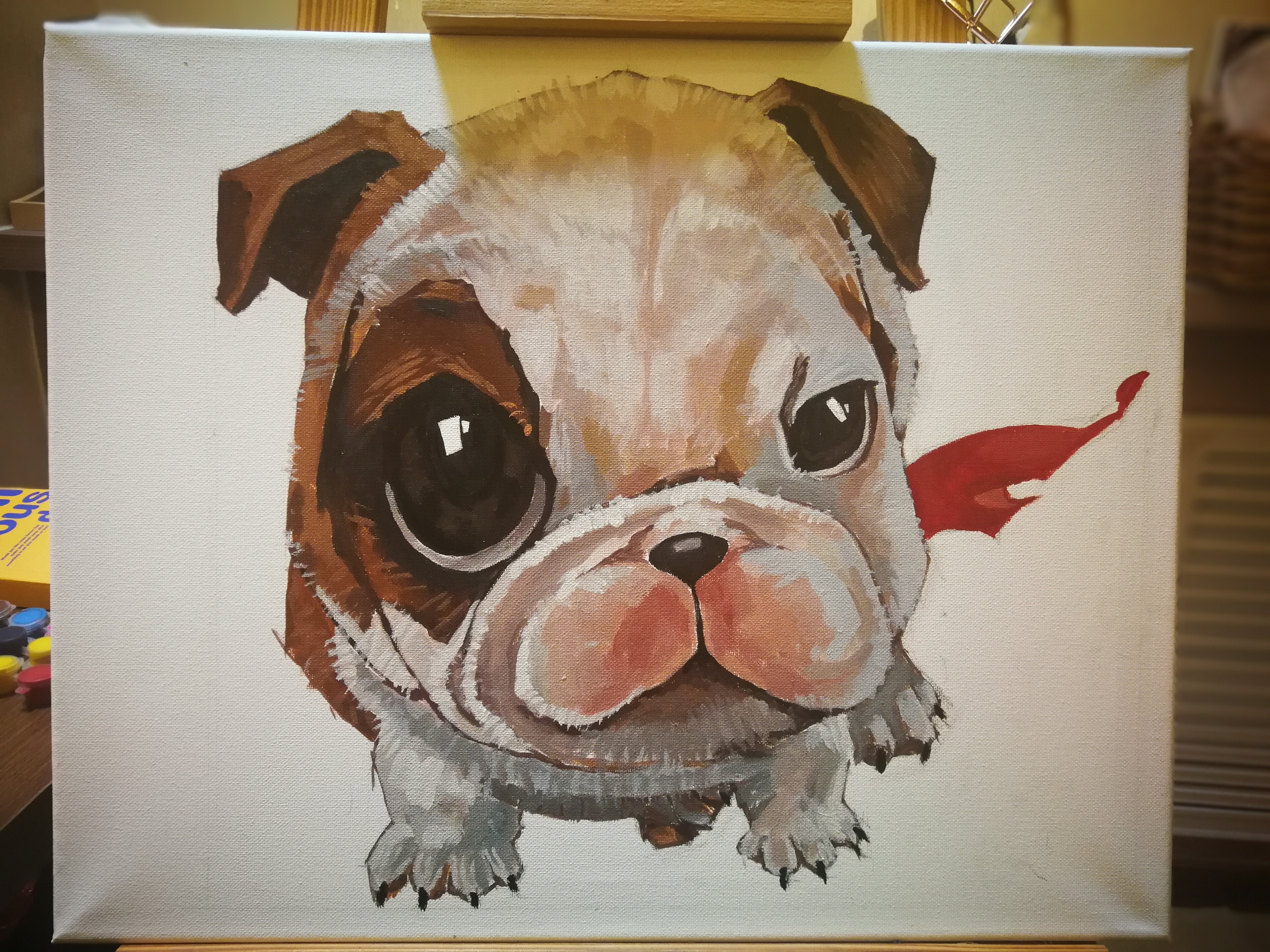 狗狗 萌宠 丙烯画