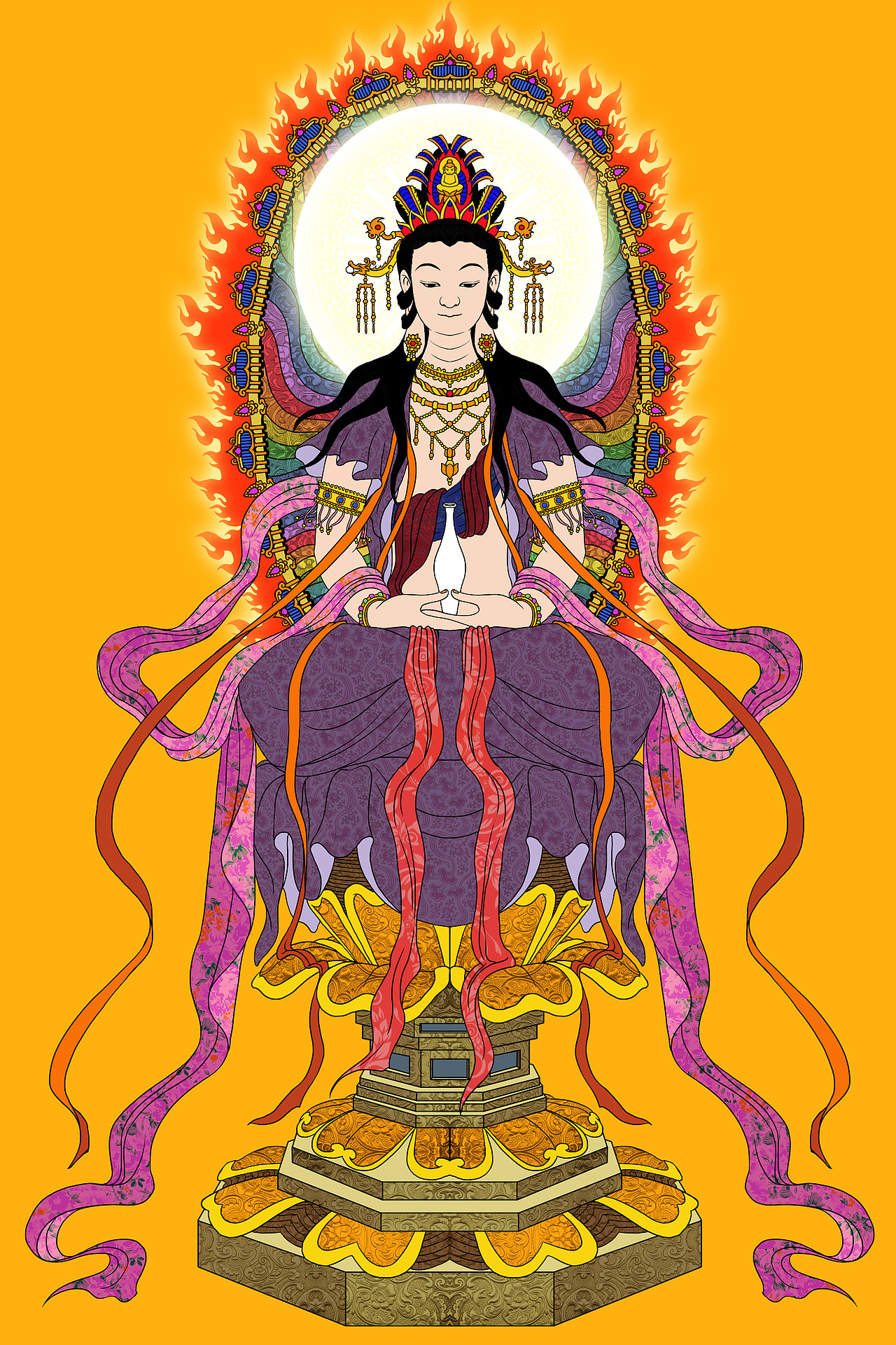 三十三观音----一如观音（图ZNDk2MTc3NzI=） - 游戏原画 - 站酷设计师超级无敌红蛋蛋原创素材 - 站酷ZCOOL