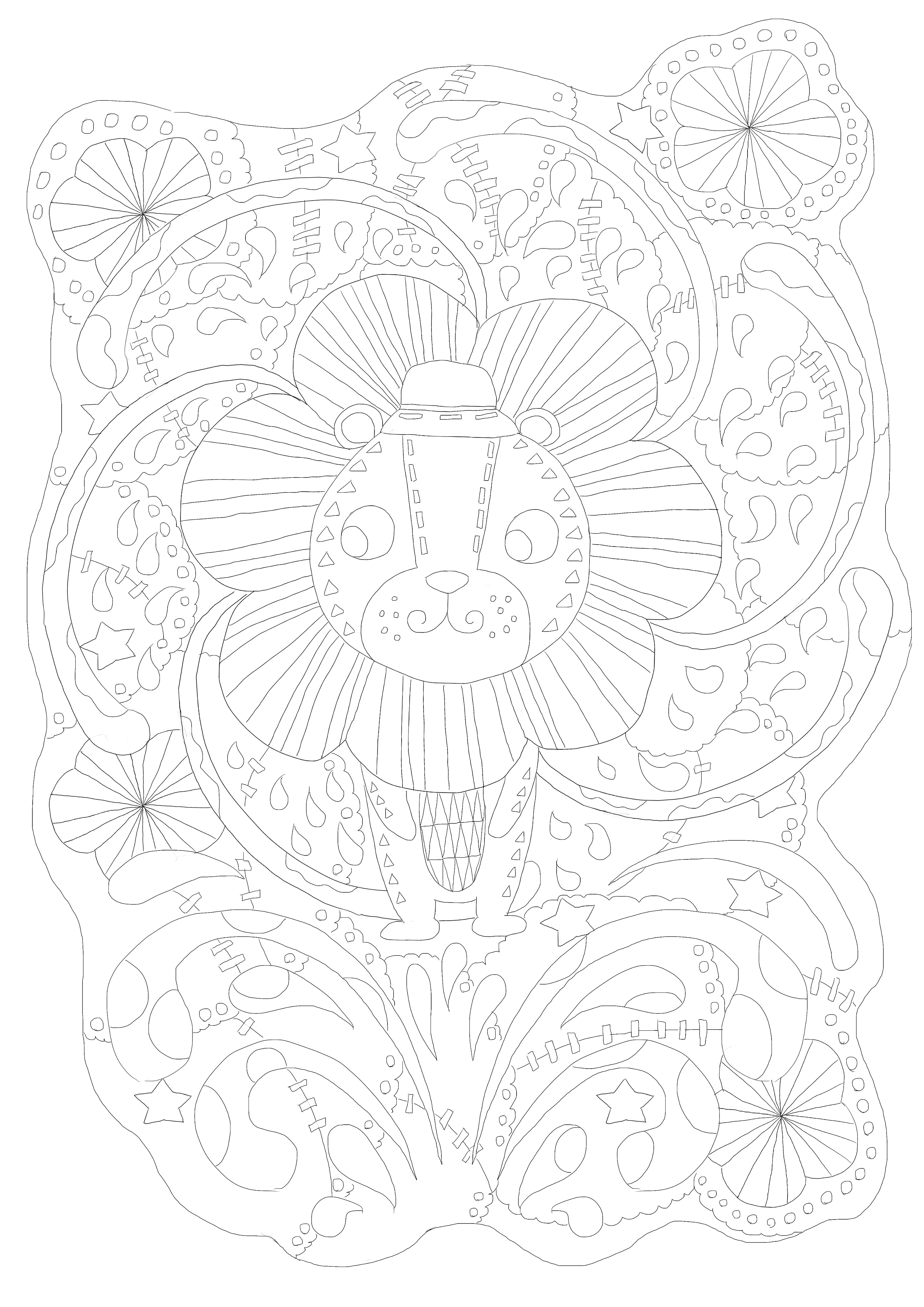 装饰插画填色本设计 线稿合集