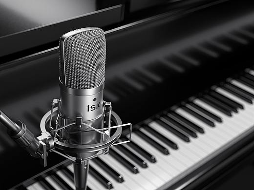 iSK麦克风产品建模渲染