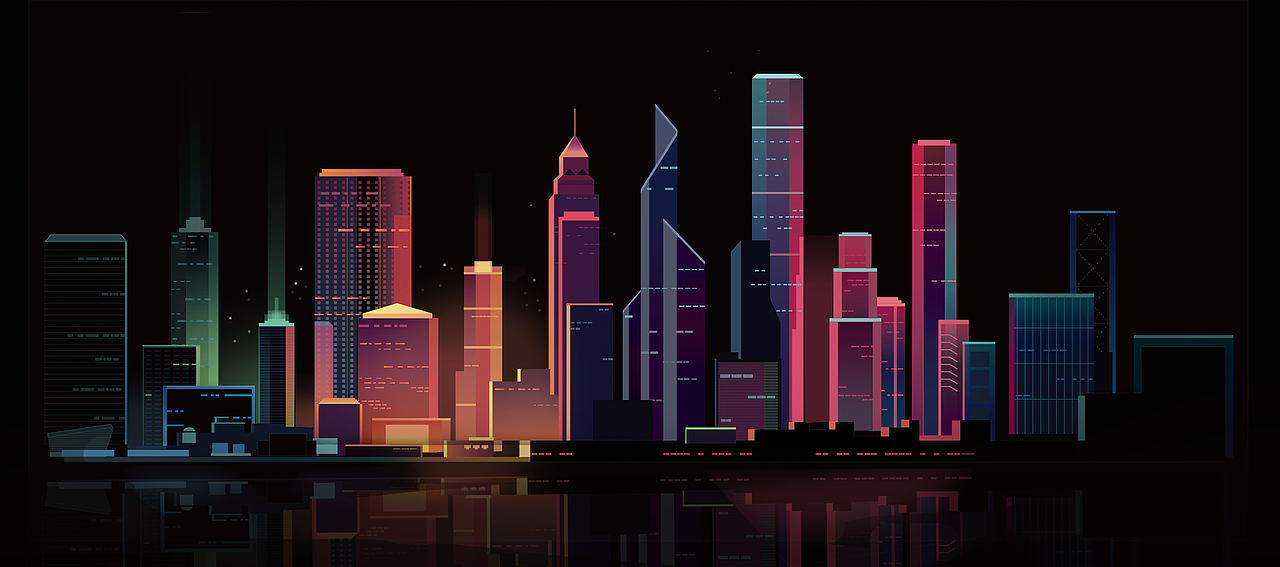 romaintrystram城市夜景临摹香港