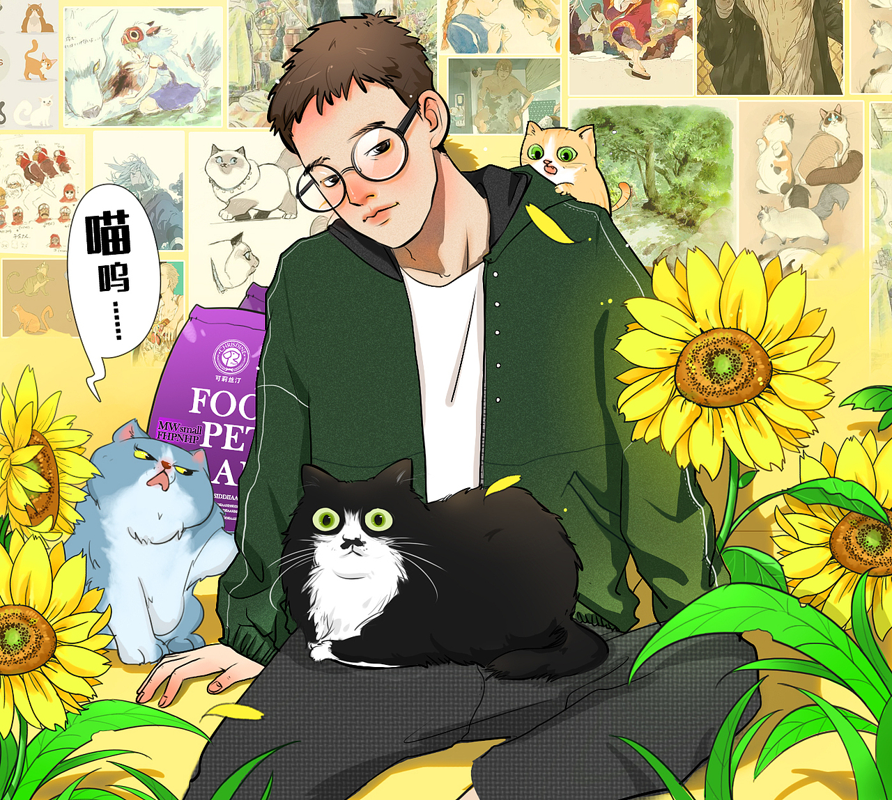 猫叔（图ZMTU0OTQ0NzA4） - 创作习作 - 站酷设计师阙阙儿原创素材 - 站酷ZCOOL