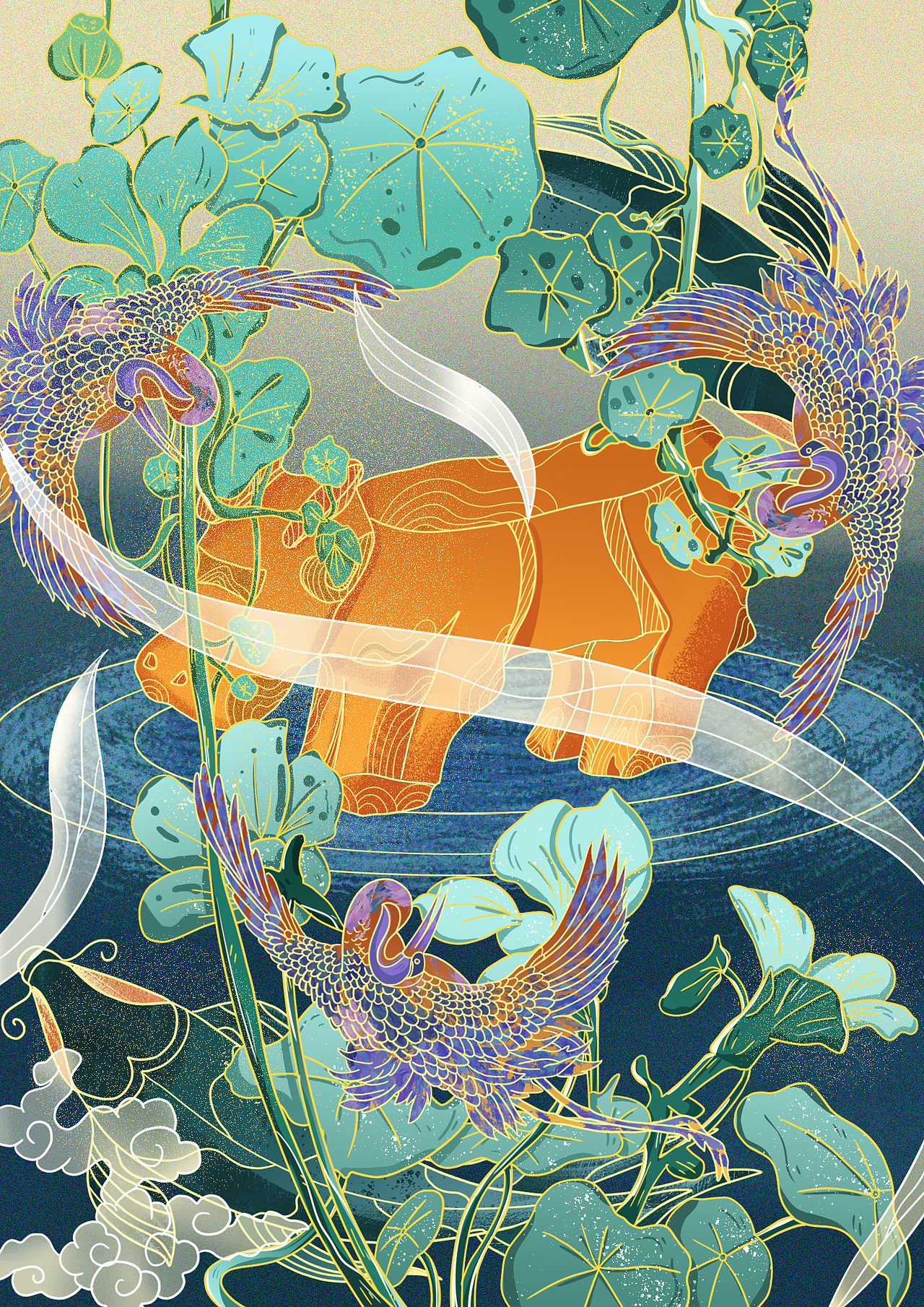 玉牛博物馆文物插画设计