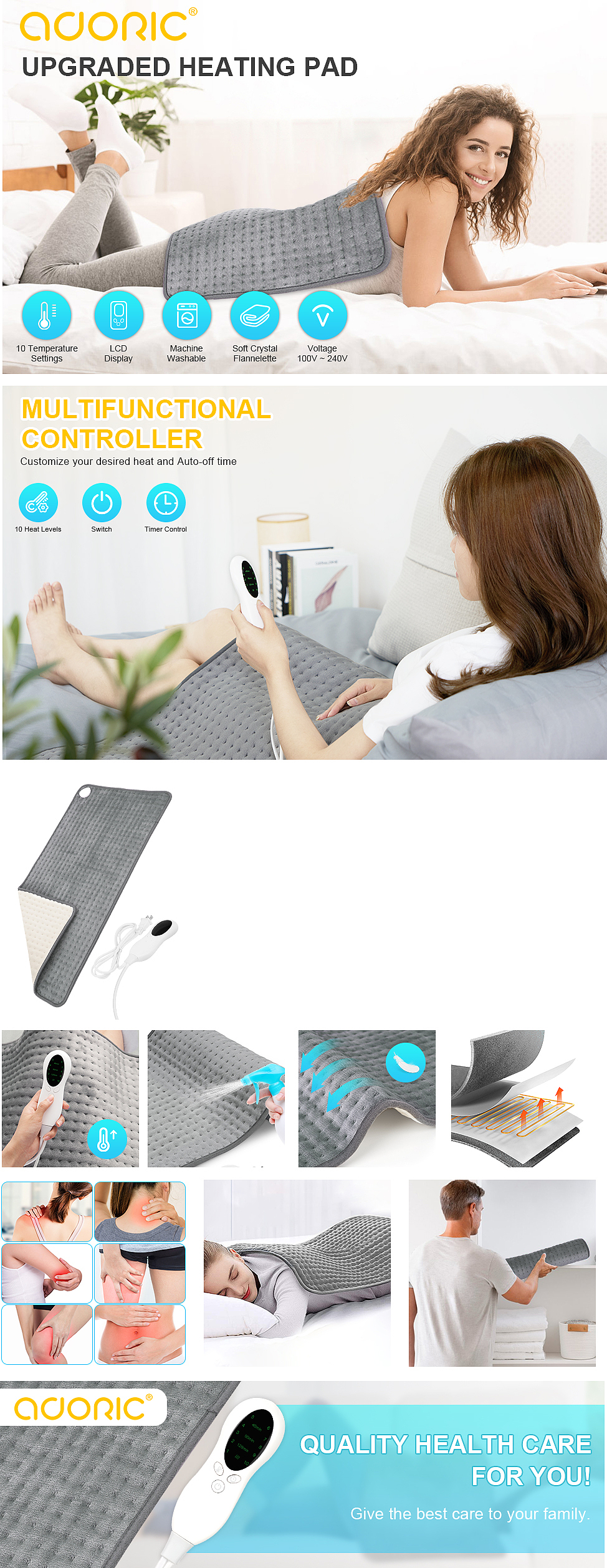 亚马逊-乳白色底加热垫