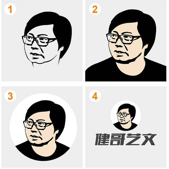 健哥自画像（图ZMjM3MjcxMjQ=） - 艺术插画 - 站酷设计师午夜红茶原创素材 - 站酷ZCOOL
