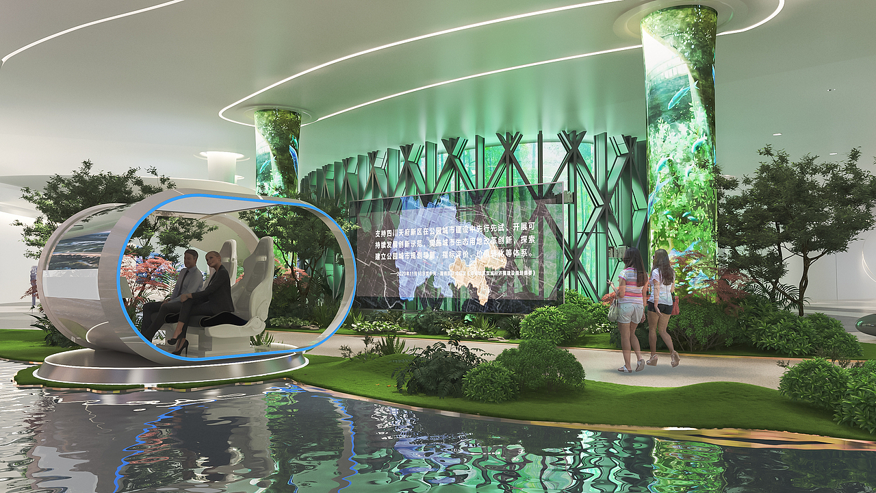 某企业孵化园区的现代展厅概念方案