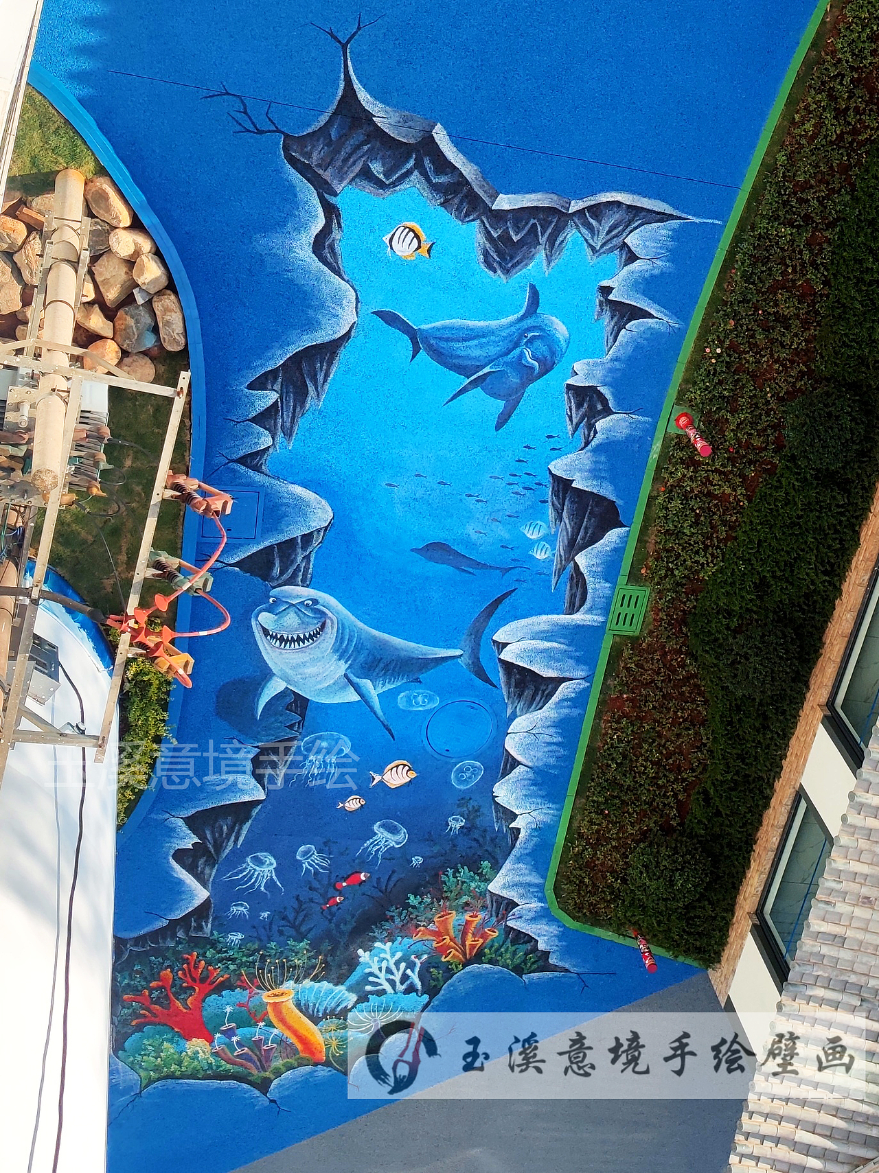 玉溪峨山县音乐喷泉公园，地面彩绘（图ZMzA3NDUyNzc2） - 人文/纪实摄影 - 站酷设计师玉溪意境手绘壁画原创素材 - 站酷ZCOOL