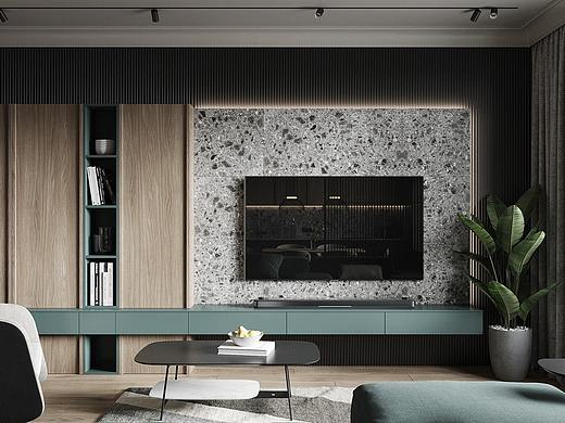 现代简约，大理石与木质