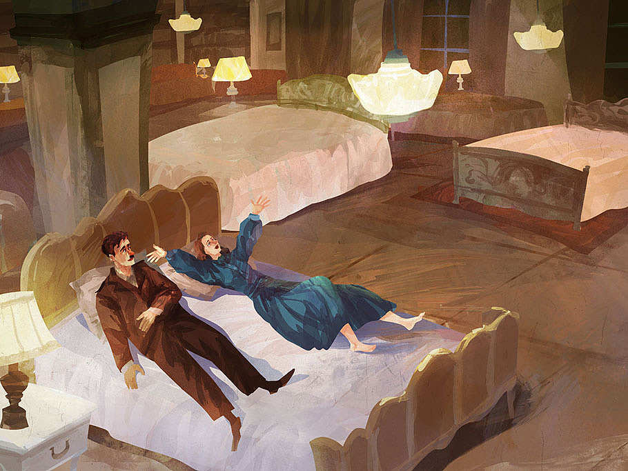 百词斩《摩登时代》配图（图ZMjAyNTUyNjA4） - 商业插画 - 站酷设计师JX简晰原创素材 - 站酷ZCOOL