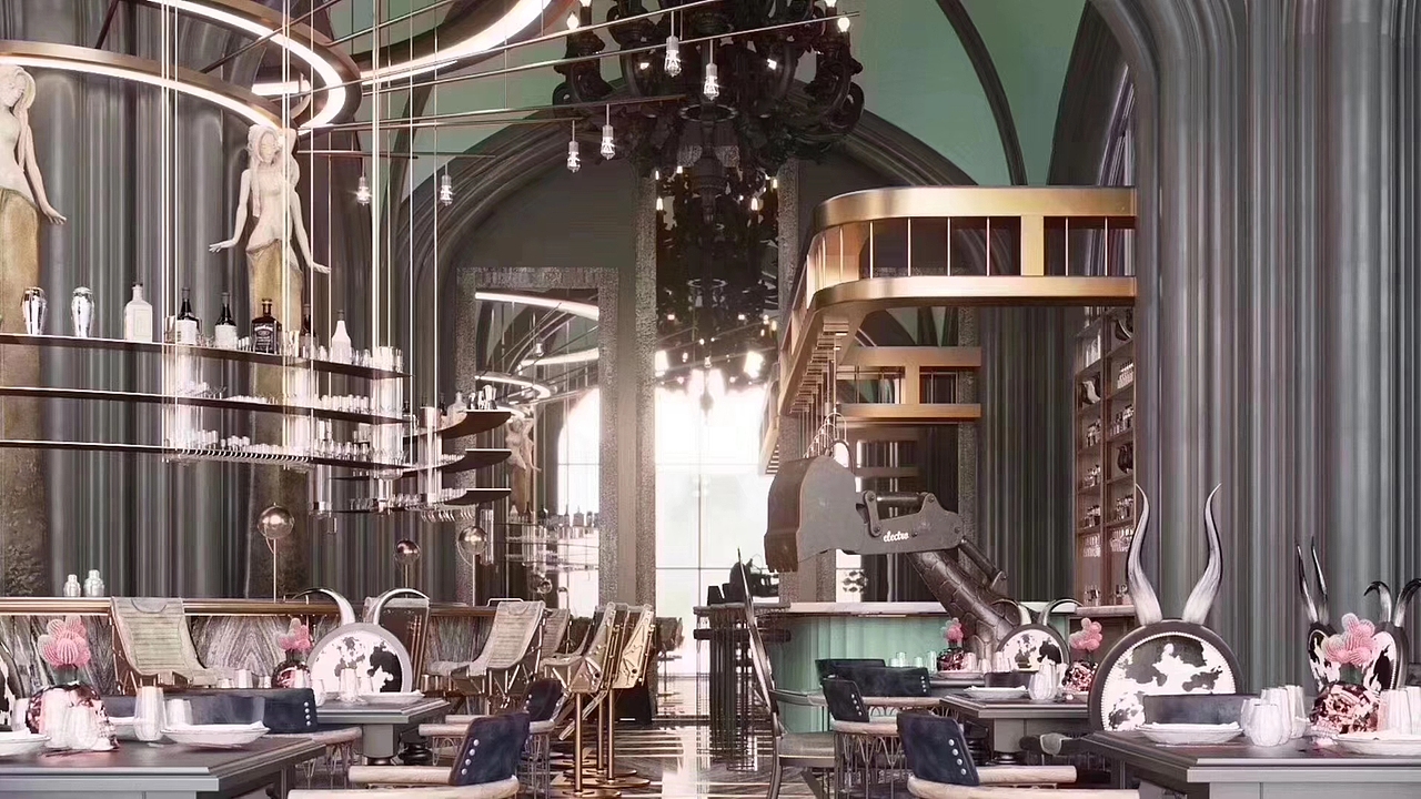 最新网红店！现代与金属的工业结合！（图ZMTc3MTU2OTc2） - 家装设计 - 站酷设计师乐非乐原创素材 - 站酷ZCOOL