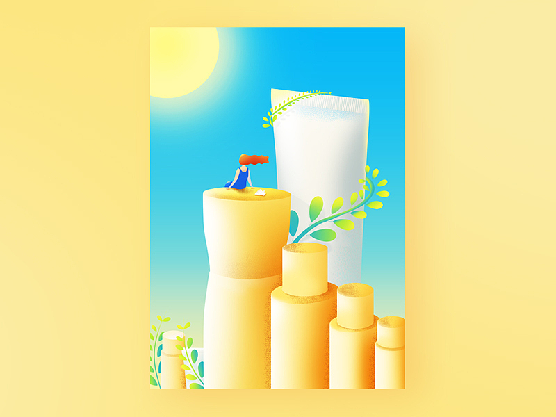 求索的六月（上）-Dribbble插画3幅（图ZODY3MTY2MDg=） - 创作习作 - 站酷设计师熊井设计原创素材 - 站酷ZCOOL