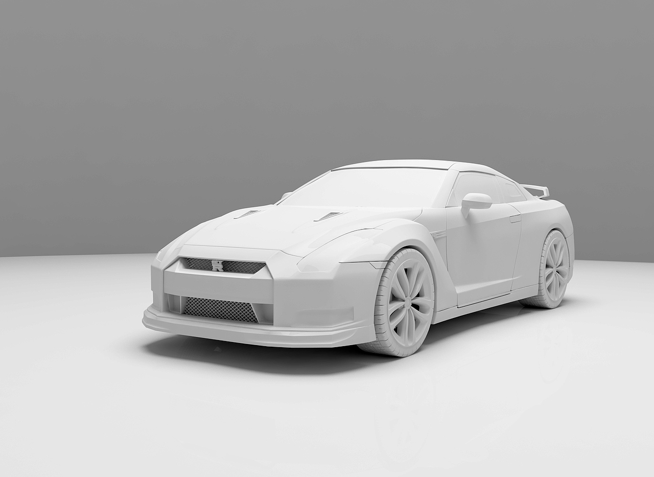 今天清理电脑,发现许久前做过的一个车模,又给他重新上了遍材质