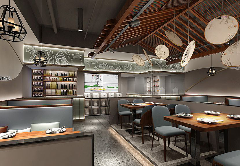 郑州酸菜鱼餐厅设计装修公司