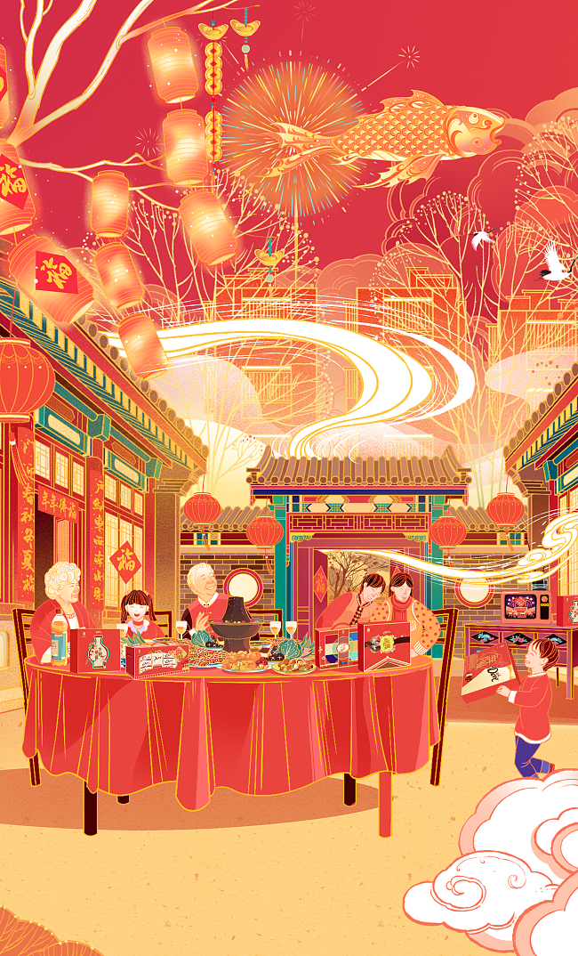 德芙DoveⅩ故宫 CNY万家得福长卷