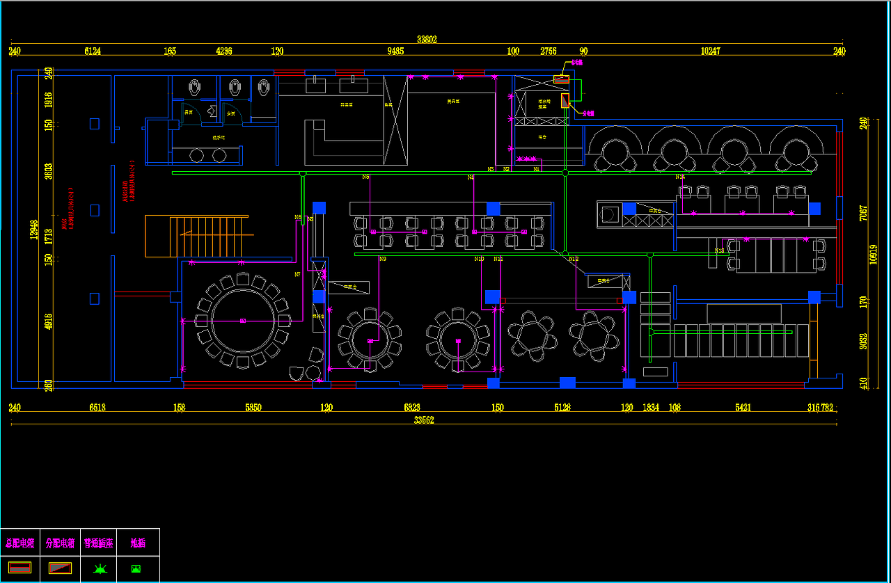 餐厅水电系统图