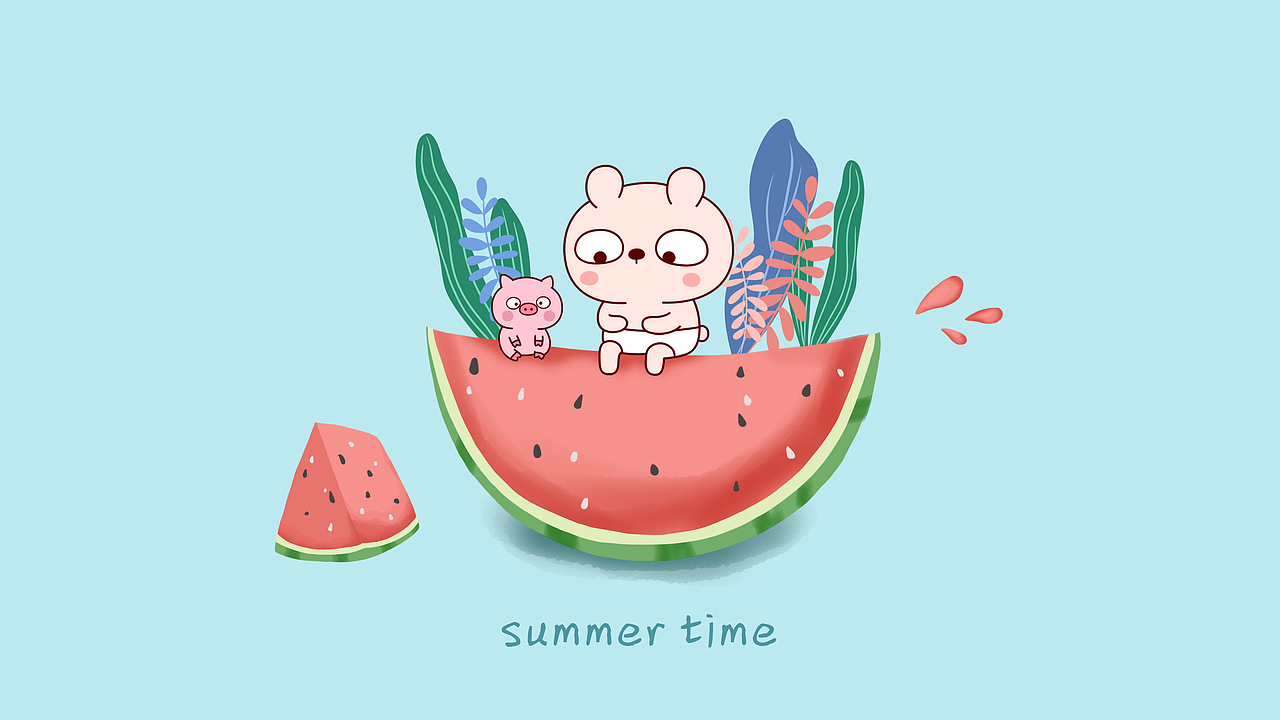 冷兔baby —— 桌面壁纸（图ZMTI0MzUxMTYw） - 商业插画 - 站酷设计师冷兔同学原创素材 - 站酷ZCOOL