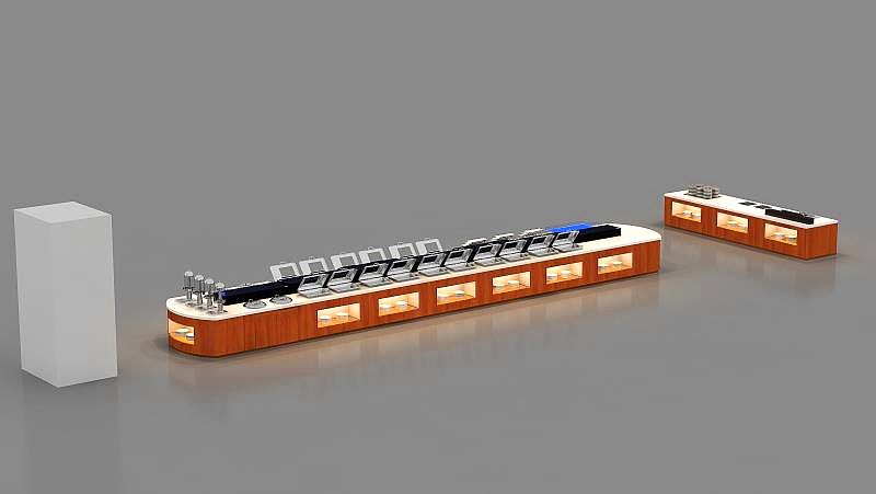 食堂餐厅取餐台定制，组合式移动布菲台 大理石布菲台（图ZMTg0MDA2NTAw） - 生活用品 - 站酷设计师自助餐台布菲台原创素材 - 站酷ZCOOL