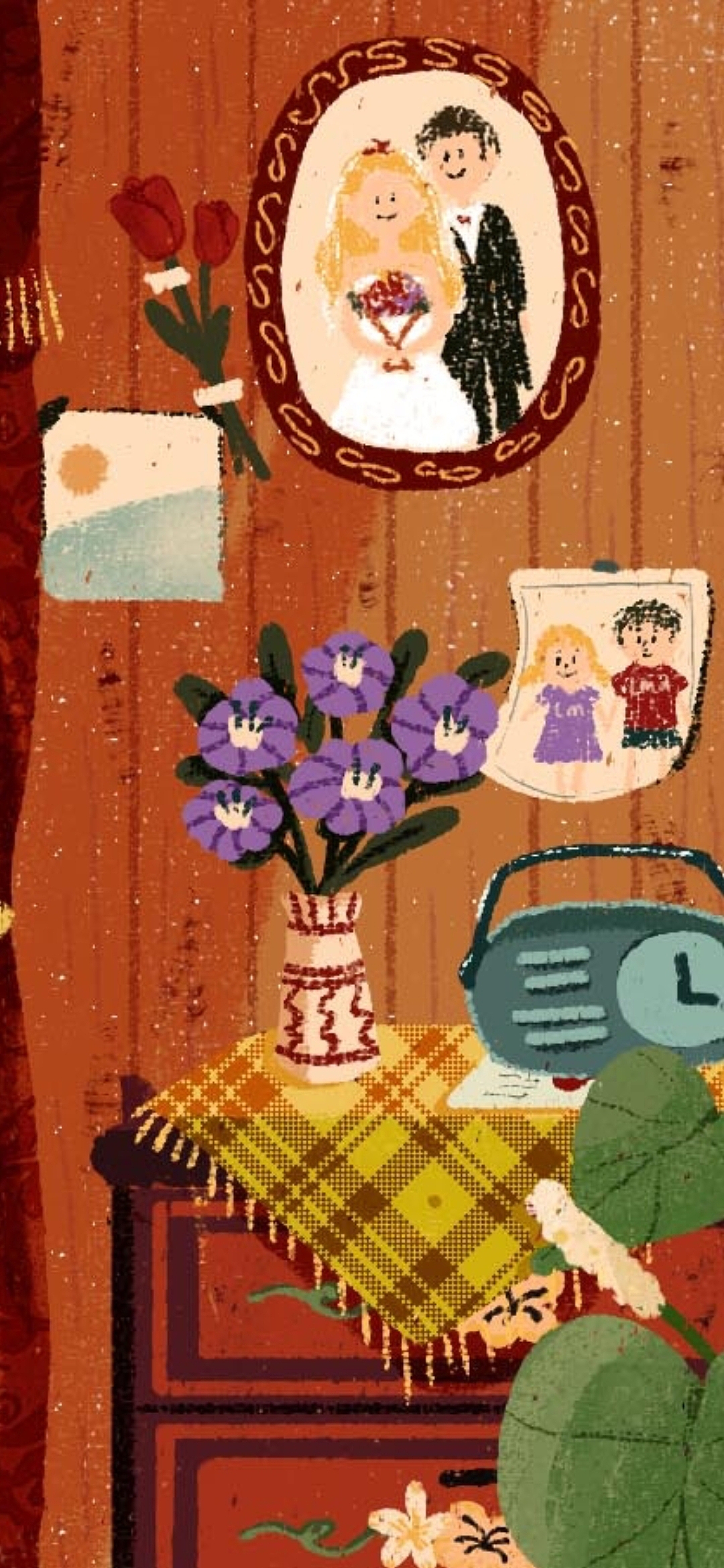 复古插画《爱念》