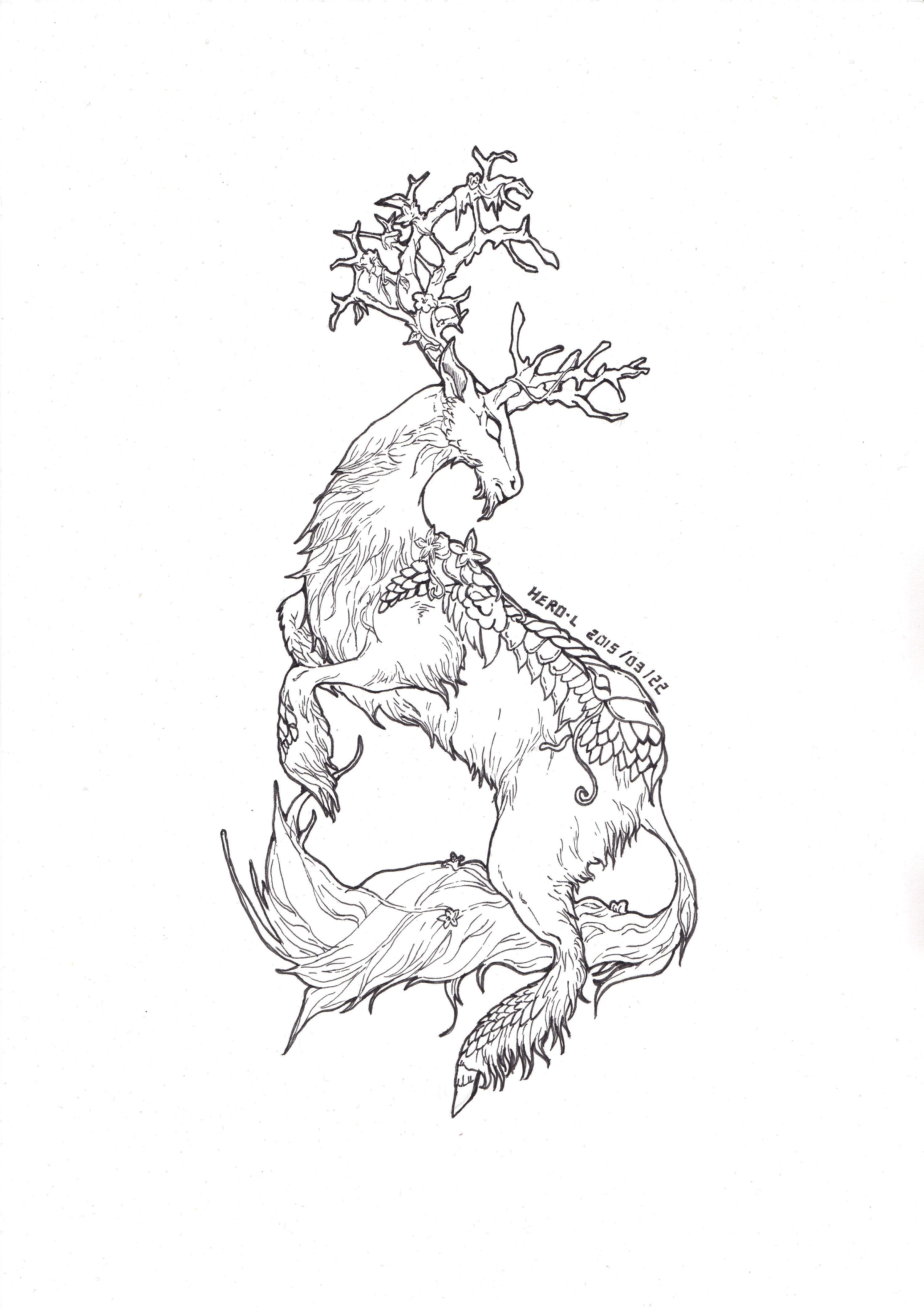 鹿|插画|插画习作|herol灏 - 原创作品 - 站酷 (zcool)