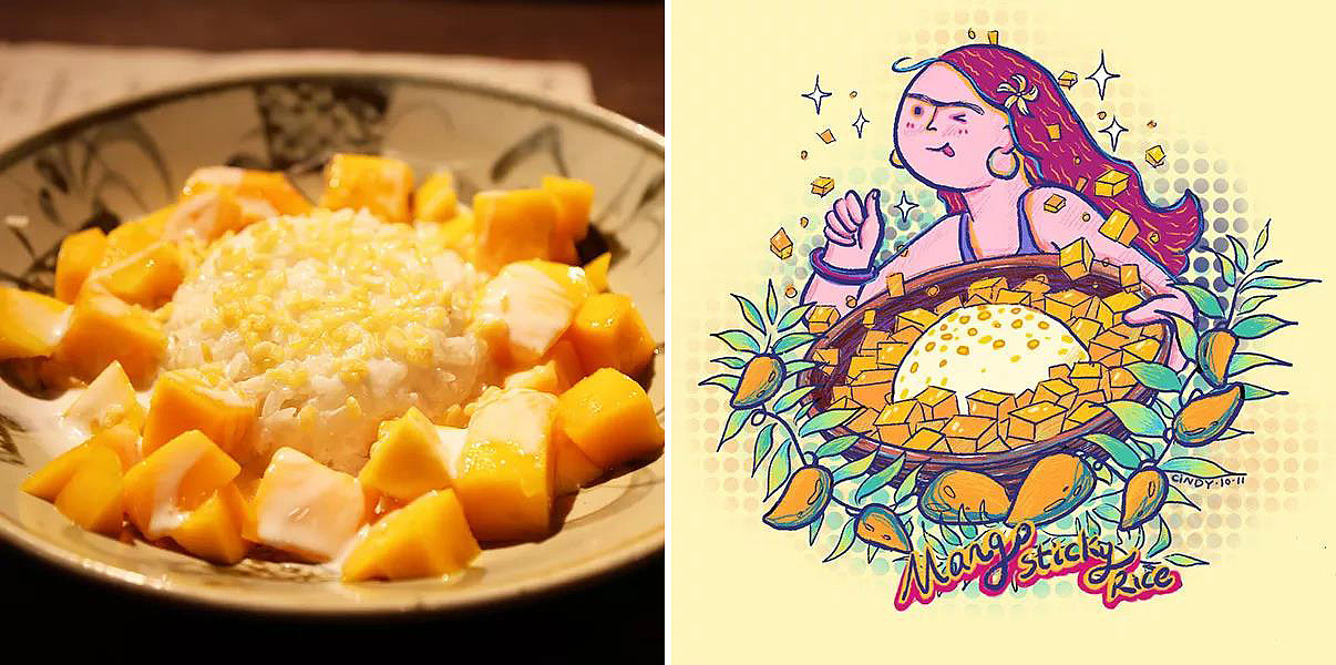 菜肴:芒果糯米饭  /  作者:辛迪