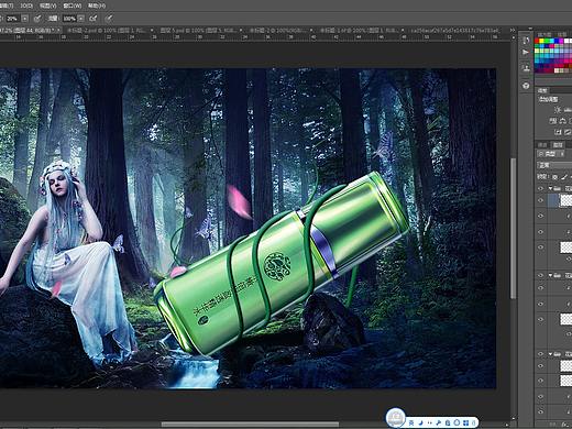 森林风格化妆品海报
