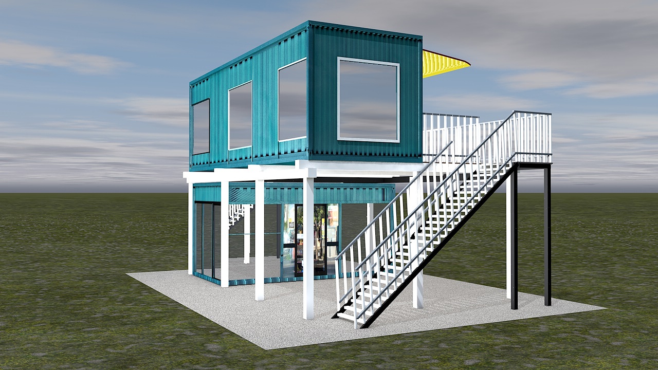 c4d集装箱建筑设计三维动画模型（图ZMjYzMDA0NjM2） - 建筑/空间 - 站酷设计师xiaopen设计原创素材 - 站酷ZCOOL